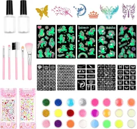 zestaw-diy-tatuaze-z-brokatem-swiecace-w-ciemnosci-naklejki-160-szablonow