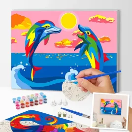 zestaw-malowanie-po-numerach-delfin-diy-z-pigmentem-pedzlami-i-rama-40x30cm
