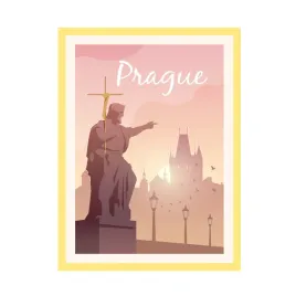 plakat-miasta-praga-czechy-europa-stolica-24x30-cm-ramka-zolta