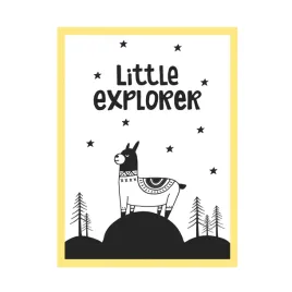 plakat-dzieciece-little-explorer-24x30-cm-ramka-zolta