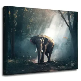 obraz-na-plotnie-zwierzeta-slon-50x40-cm-las-slon-afrykanski-w-cieniu