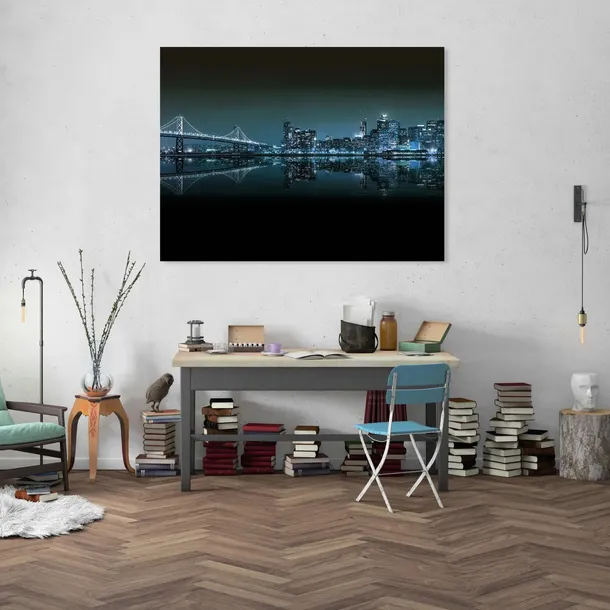 obraz-na-plotnie-architektura-san-francisko-70x50-kalifornia-usa-miasto-noc-wysokosc-produktu-50-cm