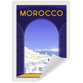 plakat-panstwa-maroko-afryka-kot-zwierzeta-pustynia-21x297-cm