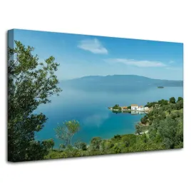 obraz-na-plotnie-natura-szczyty-gor-i-morze-80x50-widok-z-gory-wakacje