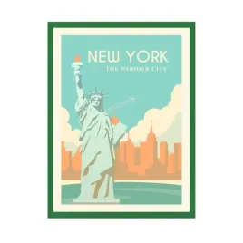 plakat-miasta-new-york-statua-wolnosci-40x50-cm-ramka-zielona
