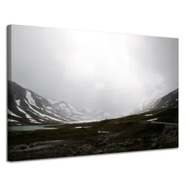 obraz-na-plotnie-natura-dolina-gory-120x80-cm-snieg-mgla-jeziora-slonce