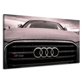 obraz-na-plotnie-mlodziezowe-samochod-audi-120x70-krople-deszczu-na-masce