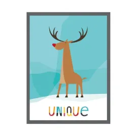 plakat-dzieciece-napis-unique-40x50-cm-ramka-kamienna-szarosc