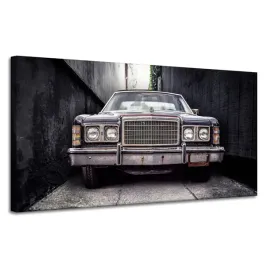 obraz-na-plotnie-vintage-retro-samochod-120x60-cm-classic-ford-ciemne-tlo