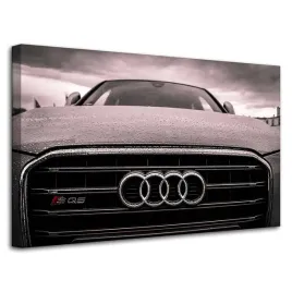 obraz-na-plotnie-mlodziezowe-samochod-audi-80x50-krople-deszczu-na-masce