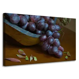 obraz-na-plotnie-kuchnia-winogrono-100x60-cm-owoce-czerwonego-winogronu