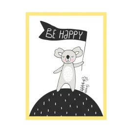 plakat-urodzinowy-be-happy-szczescie-impreza24x30-cm-ramka-zolta