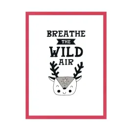 plakat-dzieciece-napis-breathe-the-wild-air-24x30-cm-ramka-amarant