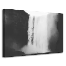 obraz-na-plotnie-czarno-biale-wodospad-90x60-cm-refleksja-wielkosc-wody