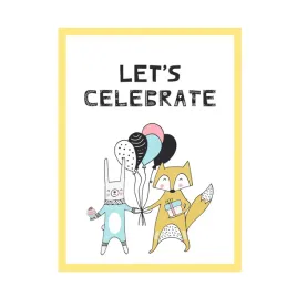 plakat-urodzinowy-let-s-celebrate-zwierzeta-24x30-cm-ramka-zolta