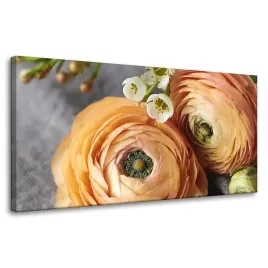 obraz-na-plotnie-botanika-kwiaty-80x40-cm-pomaranczowy-jaskier-japonski