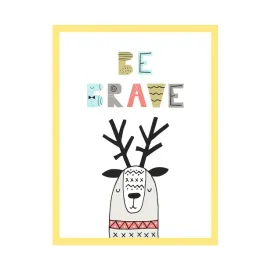 plakat-dzieciece-napis-be-brave-24x30-cm-ramka-zolta