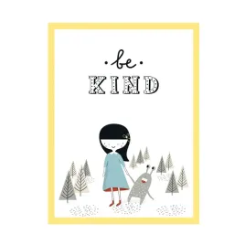 plakat-dzieciece-napis-be-kind-24x30-cm-ramka-zolta