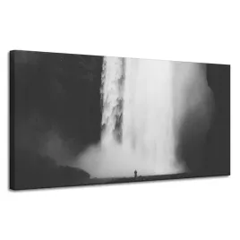 obraz-na-plotnie-czarno-biale-wodospad-120x60-cm-refleksja-wielkosc-wody