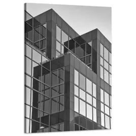 obraz-na-plotnie-architektura-miasto-60x90-cm-budynek-okna-szarosc-modern