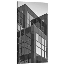obraz-na-plotnie-architektura-miasto-60x120-cm-budynek-okna-szarosc-modern
