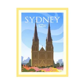 plakat-miasta-sydney-australia-katedra-24x30-cm-ramka-zolta