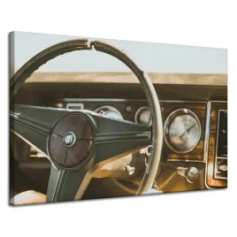 obraz-na-plotnie-vintage-stary-samochod-120x80-cm-retro-brazowe-odcienie