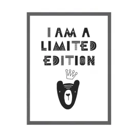 plakat-dzieciece-i-am-a-limited-edition-24x30-cm-ramka-kamienna-szarosc