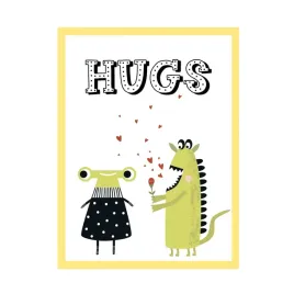 plakat-dzieciece-hugs-24x30-cm-ramka-zolta