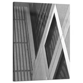 obraz-na-plotnie-architektura-betonowy-mur-50x70-okna-budynek-szary-klimat