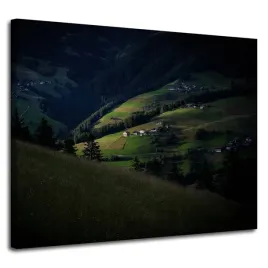 obraz-na-plotnie-natura-wyzyna-gorska-100x80-cm-widok-z-gory-wakacje-wioska
