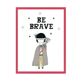 plakat-dzieciece-napis-be-barave-indianin-24x30-cm-ramka-amarant