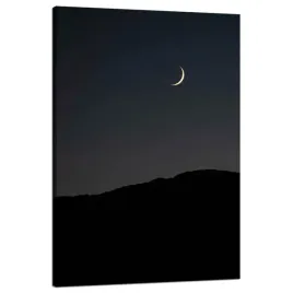 obraz-na-plotnie-natura-noc-mrok-ksiezyc-gory-80x120
