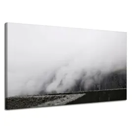 obraz-na-plotnie-natura-mgla-w-gorach-120x70-cm-skaly-deszczowy-klimat-para