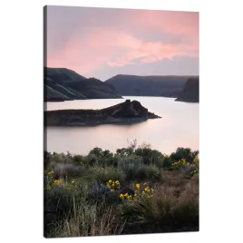 obraz-na-plotnie-natura-gory-woda-niebo-kwiaty-rosliny-80x120