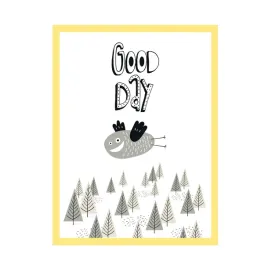 plakat-dzieciece-napis-good-day-24x30-cm-ramka-zolta