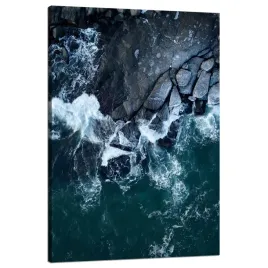obraz-na-plotnie-natura-fale-morze-skalista-plaza-80x120