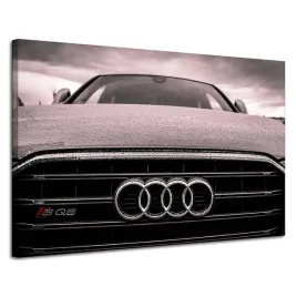 obraz-na-plotnie-mlodziezowe-samochod-audi-120x80-krople-deszczu-na-masce