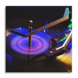 obraz-na-plotnie-muzyka-gramofon-led-90x90-stan-nowy