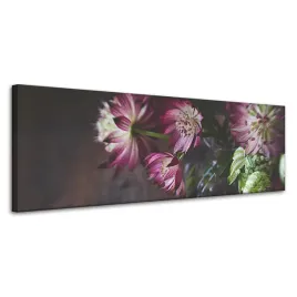 obraz-na-plotnie-botanika-kwiaty-w-wazonie-120x40-bukiet-kwiatow-flora