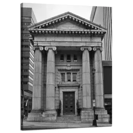 obraz-na-plotnie-architektura-kolumny-50x70-cm-budynki-muzeum-miasto-szary