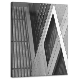 obraz-na-plotnie-architektura-betonowy-mur-30x40-okna-budynek-szary-klimat