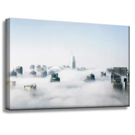 obraz-na-plotnie-architektura-drapacz-chmur-60x40-usa-niebo-mgla-wiezowce