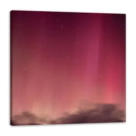 obraz-na-plotnie-kosmos-zorza-polarna-czerwone-niebo-40x40