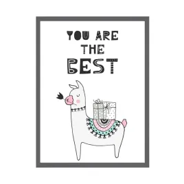 plakat-urodzinowy-you-are-the-best-24x30-cm-ramka-kamienna-szarosc