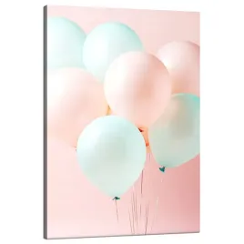 obraz-na-plotnie-balony-rozowe-niebieskie-80x120