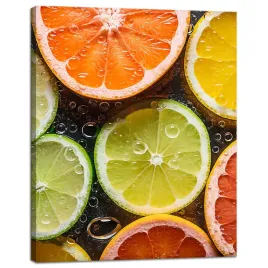 obraz-na-plotnie-cytrusy-swiezosc-limonka-grejpfrut-cytryna-40x50