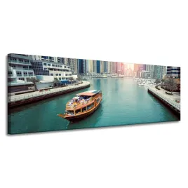 obraz-na-plotnie-architektura-widok-na-drapacze-chmur-150x50-cm