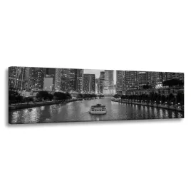 obraz-na-plotnie-architektura-chicago-czarno-biale-150x50-cm