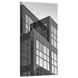 obraz-na-plotnie-architektura-miasto-40x80-cm-budynek-okna-szarosc-modern